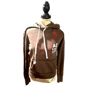 American Eagle Outfitters Chocolate Brown Hooded Sweatshirt size medium